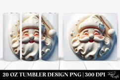 3D Marzipan Santa Clipart 20 Oz Tumbler Product Image 1