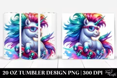 Aggressive Baby Unicorn with Unique Haircut 20 Oz Tumbler Product Image 1