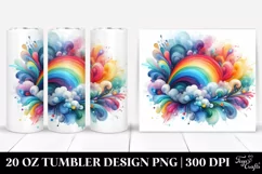 colorful watercolor abstract, Tumbler Product Image 1