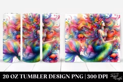 Mermaid Fantasy Drawing | 20 oz Tumbler Product Image 1