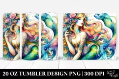 Mermaid Fantasy Drawing | 20 oz Tumbler Product Image 1