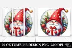 Christmas Gnome with Gift Box 20 Oz Tumbler Product Image 1