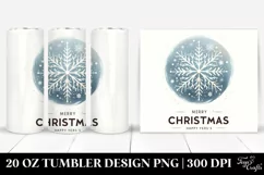 Snowflake with Merry Christmas Clipart 20 Oz Tumbler Product Image 1