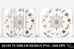 Merry Christmas Snowflake Clipart 20 Oz Tumbler Product Image 1