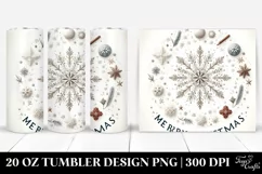 Merry Christmas Snowflake Clipart 20 Oz Tumbler Product Image 1