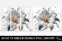 Glossy Lily, Golden Marble Splash | 20 Oz Tumbler Product Image 1