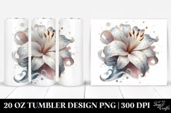 glossy lily glass material, Tumbler Product Image 1