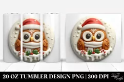 3D Marzipan Christmas Owl | 20 oz Tumbler Product Image 1