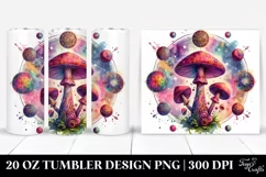 Magical Celestial Mushroom Clipart 20 Oz Tumbler Product Image 1
