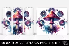 Magical Celestial Mushroom Clipart 20 Oz Tumbler Product Image 1