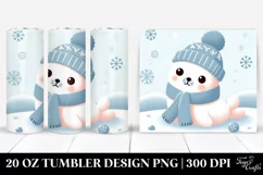 Cute Winter Baby Seal Clipart Product Image 1