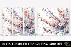 Tumbling Spring Petals Wind Watercolor Tumbler Design Product Image 1