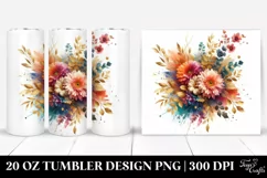 colorful bouquet GOLD FOIL, Tumbler Product Image 1