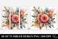 colorful bouquet GOLD FOIL, Tumbler Product Image 1