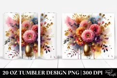 colorful bouquet GOLD FOIL, Tumbler Product Image 1