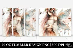 Washed Watercolor Boho Fairy | 20 oz Tumbler Product Image 1