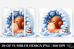 Cute Baby Snail in Winter Clipart Product Image 1