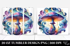 Magical Celestial Mushroom Clipart 20 Oz Tumbler Product Image 1