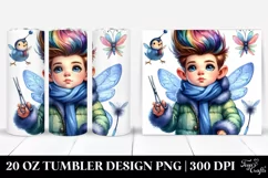 Expressive Baby Fairy Playing | 20 oz Tumbler Product Image 1