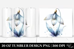 -Like Snowdrop with Golden Insertions | 20 Oz Tumbler Product Image 1