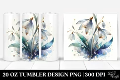 -Like Snowdrop with Golden Insertions | 20 Oz Tumbler Product Image 1