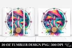Magical Celestial Mushroom Clipart 20 Oz Tumbler Product Image 1