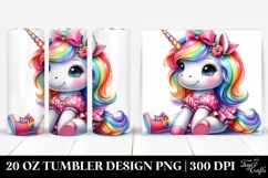 baby Unicorn Playing | 20 oz Tumbler Product Image 1