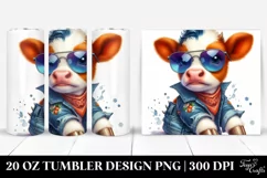 Expressive Baby Cow, Style | 20 oz Tumbler Product Image 1