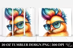 Playful Baby Chicken Posing | 20 oz Tumbler Product Image 1