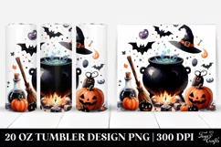 Simple Funny Haloween Cauldron | 20 oz Tumbler Product Image 1