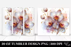 Glossy Orchid with Golden Insertions | 20 Oz Tumbler Product Image 1