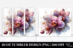 Glossy Orchid with Golden Insertions | 20 Oz Tumbler Product Image 1