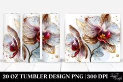 Glossy Orchid with Golden Insertions | 20 Oz Tumbler Product Image 1