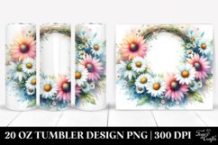 Vibrant Wreath Daisy Abstract | 20 Oz Tumbler Product Image 1