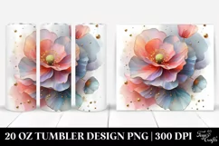 Abstract 3D Poppy | 20 oz Tumbler Product Image 1