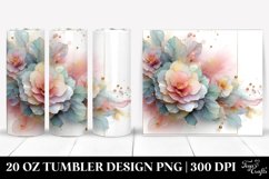 Glossy Begonia Design | 20 oz Tumbler Product Image 1