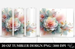 Glossy Begonia Design | 20 oz Tumbler Product Image 1
