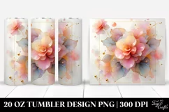 Abstract Pastel Begonia | 20 oz Tumbler Product Image 1