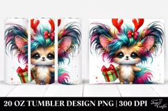 Enthusiastic Papillon with Gift Box 20 Oz Tumbler Product Image 1