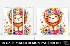 Cute Cartoon-Style Lion | 20 oz Tumbler Product Image 1