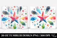 Colorful Simple Watercolor Star | 20 Oz Tumbler Product Image 1