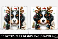 Bernese Mountain Dog with Tea Cup 20 Oz Tumbler Product Image 1