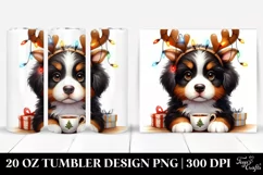 Bernese Mountain Dog with Tea Cup 20 Oz Tumbler Product Image 1