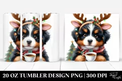 Bernese Mountain Dog with Tea Cup 20 Oz Tumbler Product Image 1