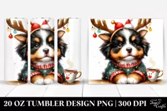 Bernese Mountain Dog with Tea Cup 20 Oz Tumbler Product Image 1