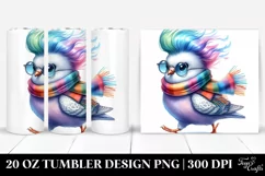 Vibrant Drawing Baby Dove | 20 oz Tumbler Product Image 1