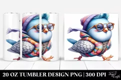 Vibrant Drawing Baby Dove | 20 oz Tumbler Product Image 1