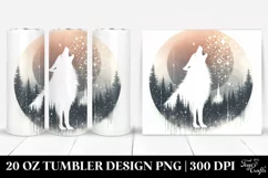Retro Halloween Wolf Tumbler | 20 oz Tumbler Product Image 1