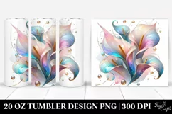 Abstract Pastel Shiny Calla Lily | 20 oz Tumbler Product Image 1