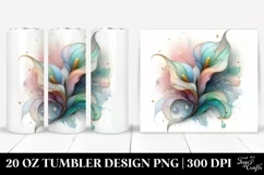 Abstract Pastel Shiny Calla Lily | 20 oz Tumbler Product Image 1